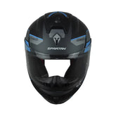 Casco Spartan Draken S Sun Ray Negro Azul